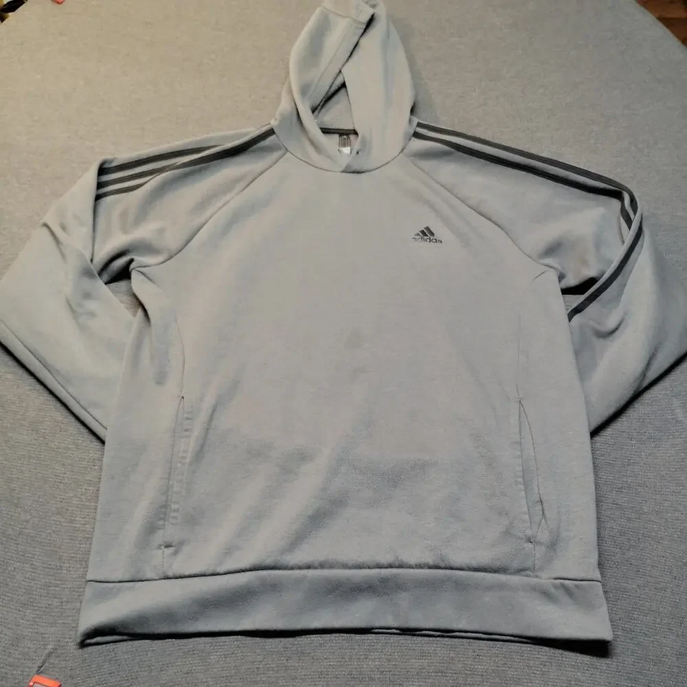 Adidas Men's Essentials 3-Stripes Fleece Pullover-Hoodie Size Large